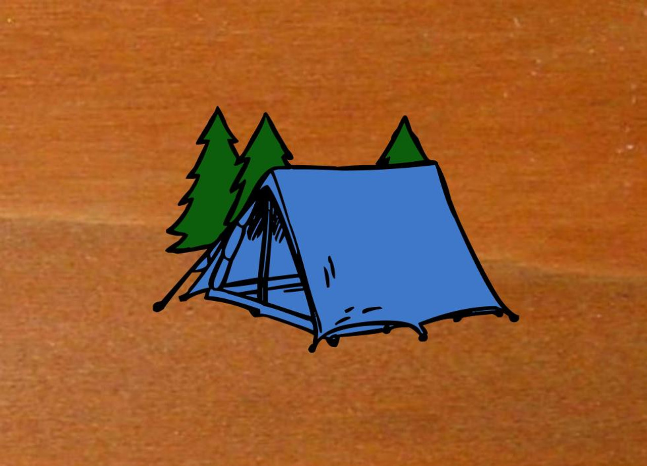 Vẽ tranh lều trại đơn giản đẹp