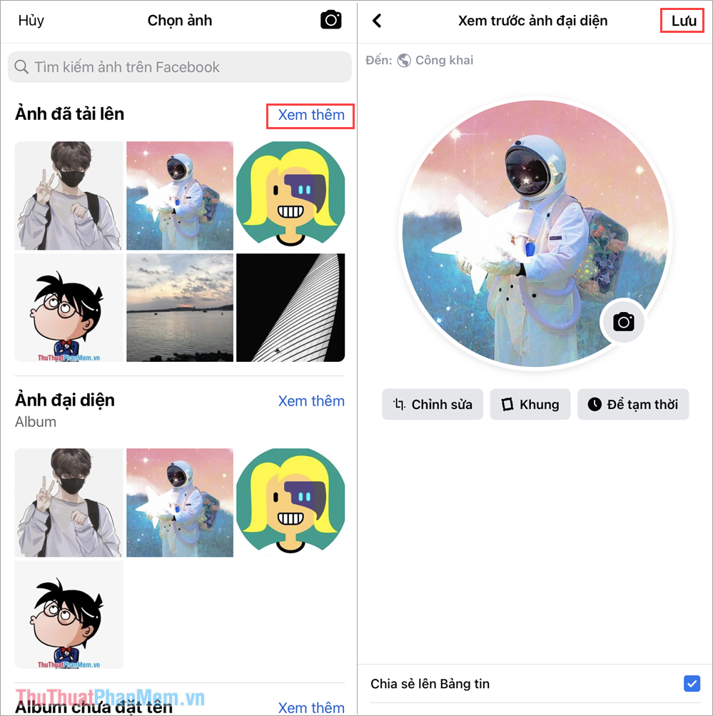 Cách tạo avatar giấu mặt bắt trend Facebook bằng điện thoại máy tính