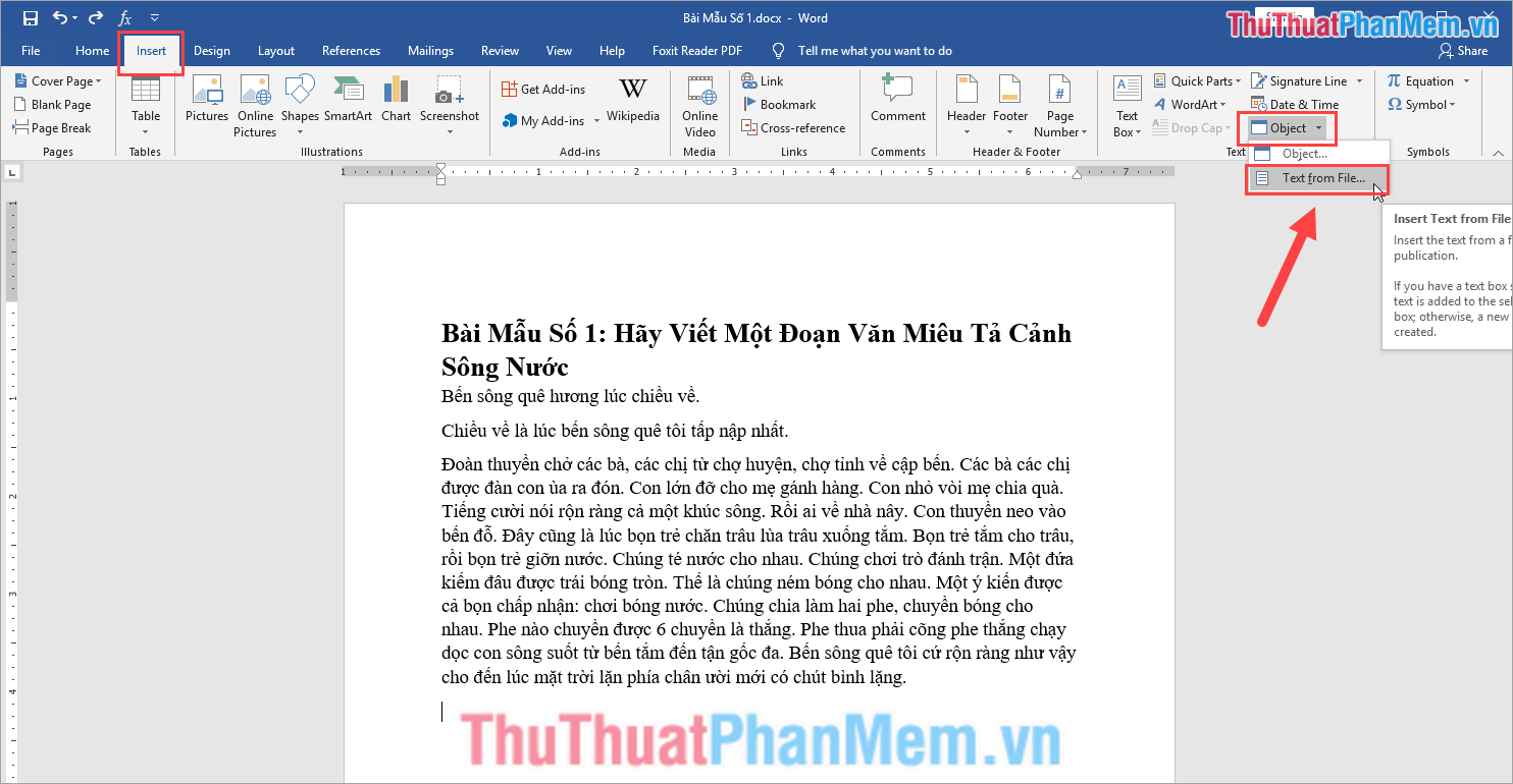 Chọn Text from File