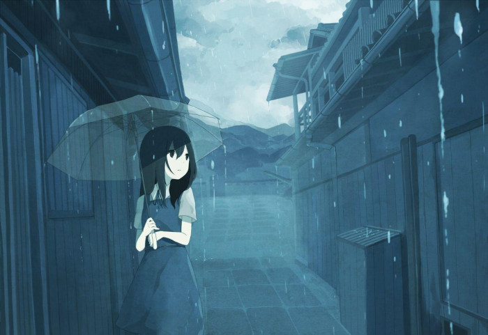 Hình ảnh anime buồn cô đơn tâm trạng