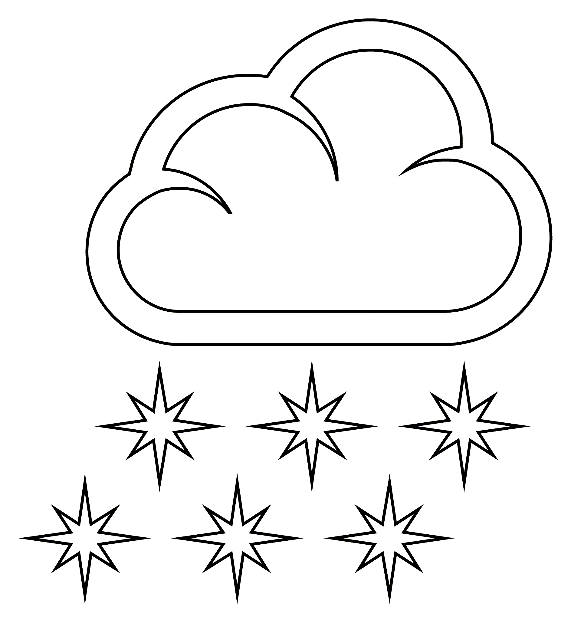 Hình đám mây vẽ