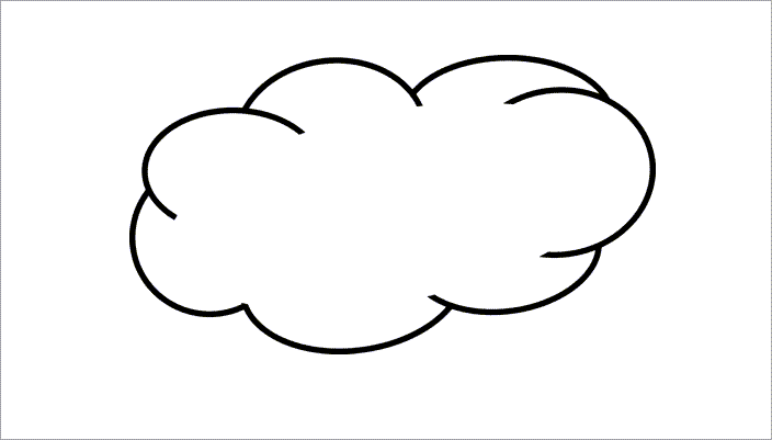 Tranh tô màu đám mây đơn giản