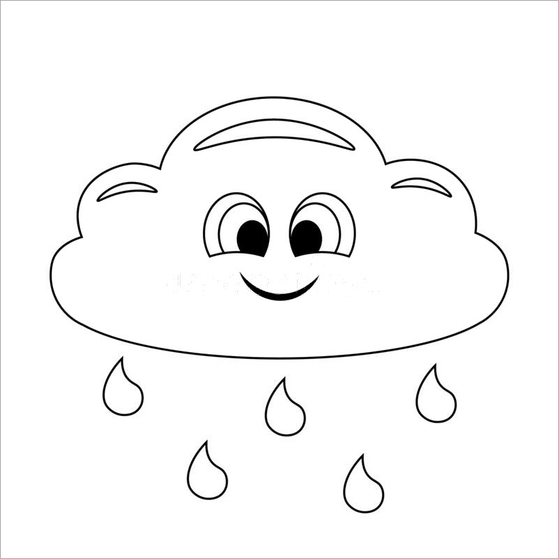 Trang màu phim hoạt hình đám mây