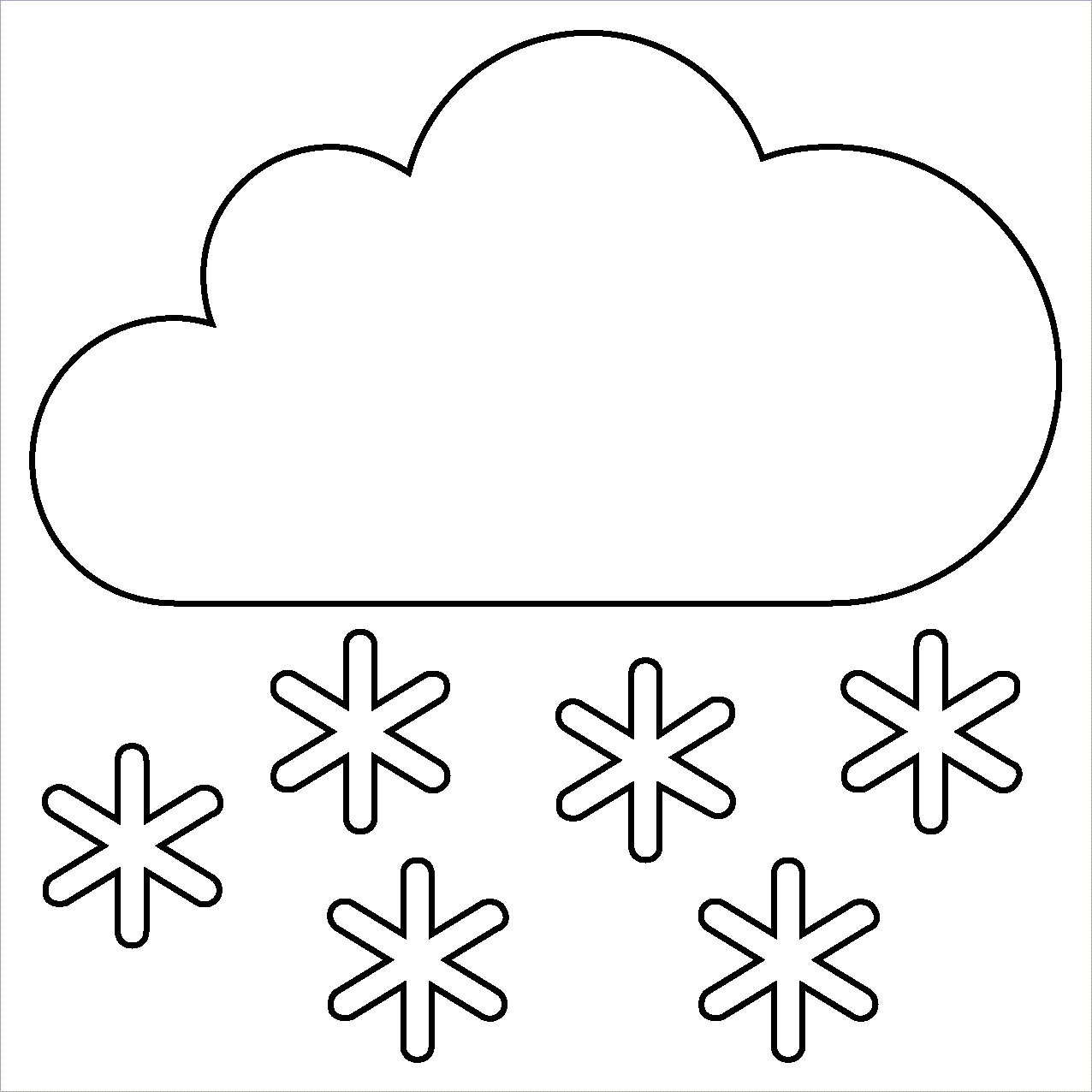 Những đám mây đẹp và trang tô màu tuyết