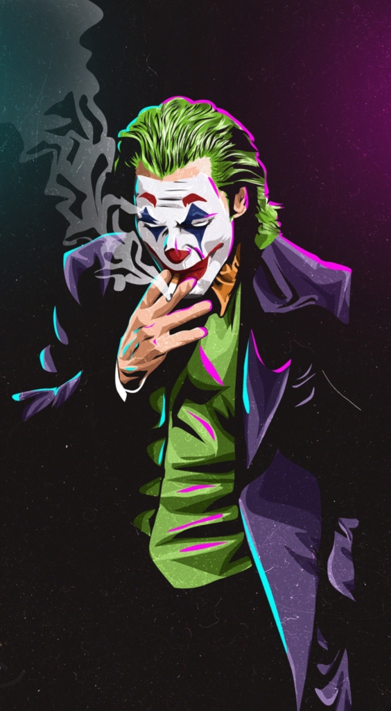 Chân dung màu của nhân vật Joker được biết đến trong loạt phim Người dơi HD  tải xuống hình nền