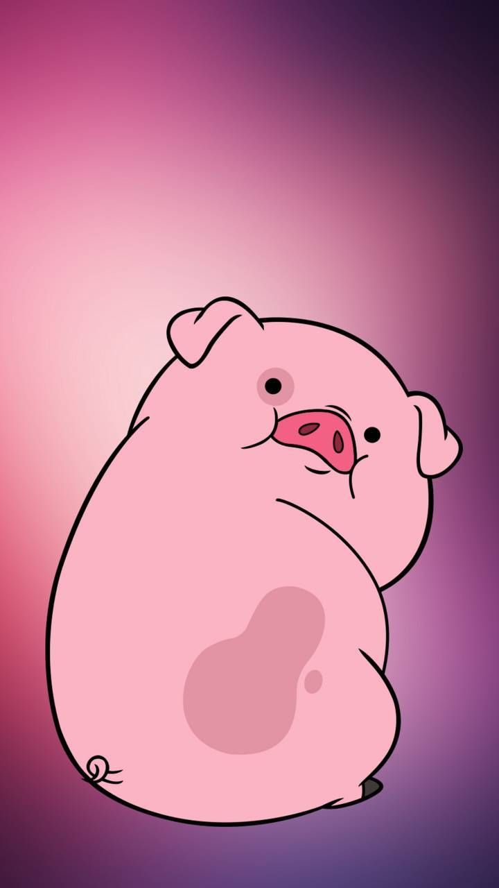 Hình nền con lợn màu hồng đẹp