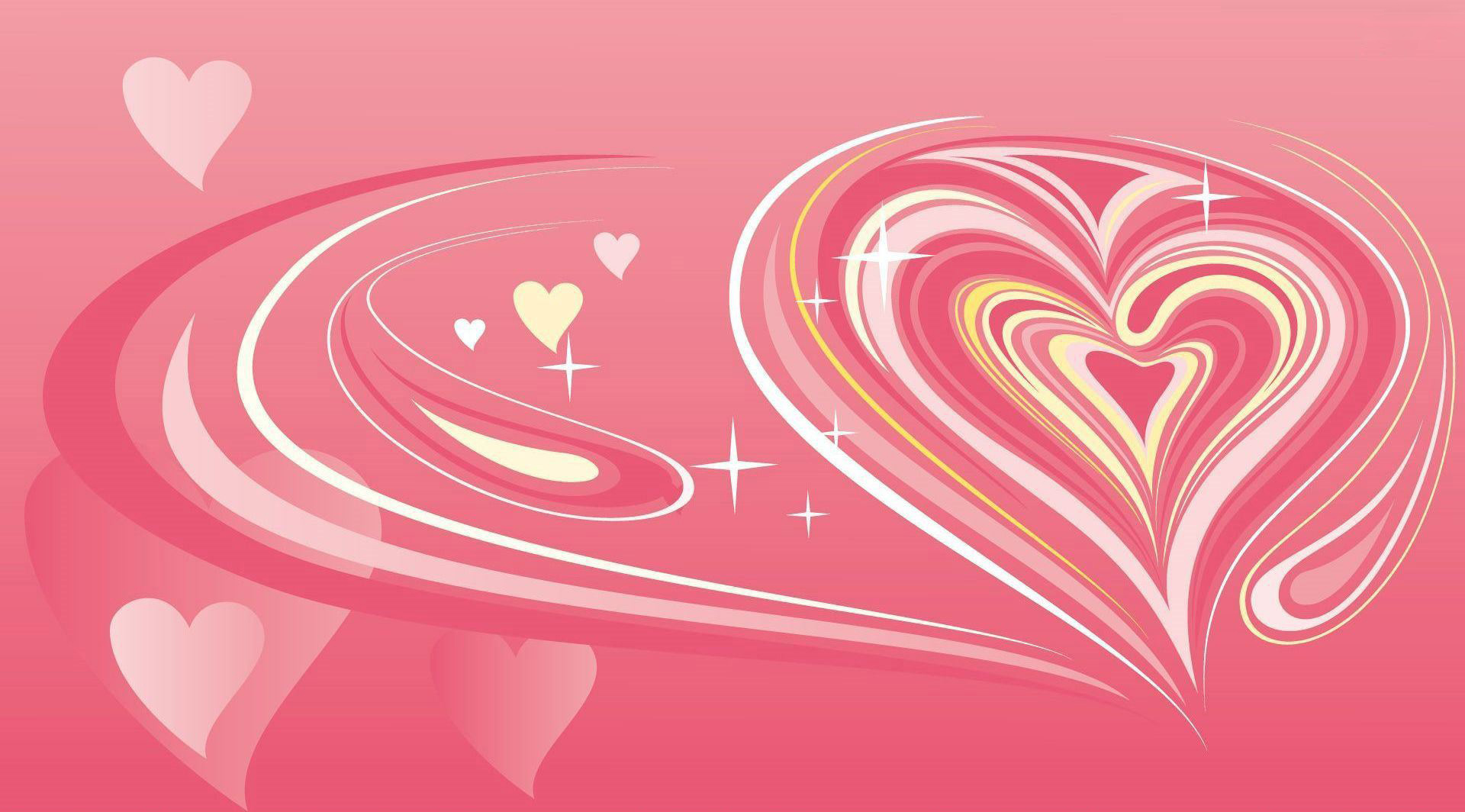 hình nền trái tim tình yêu màu hồng dễ thương
