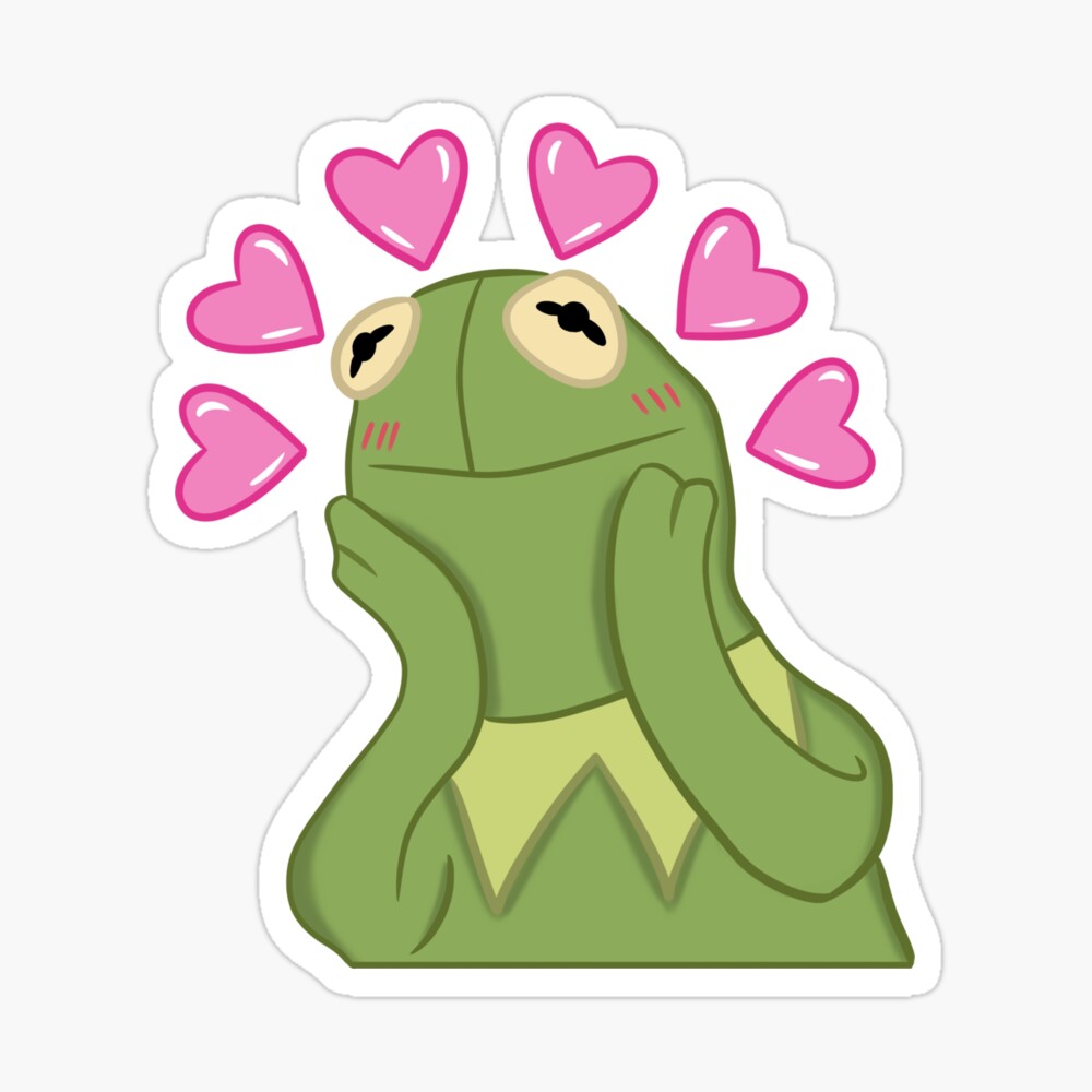 Meme con ếch trái tim đẹp