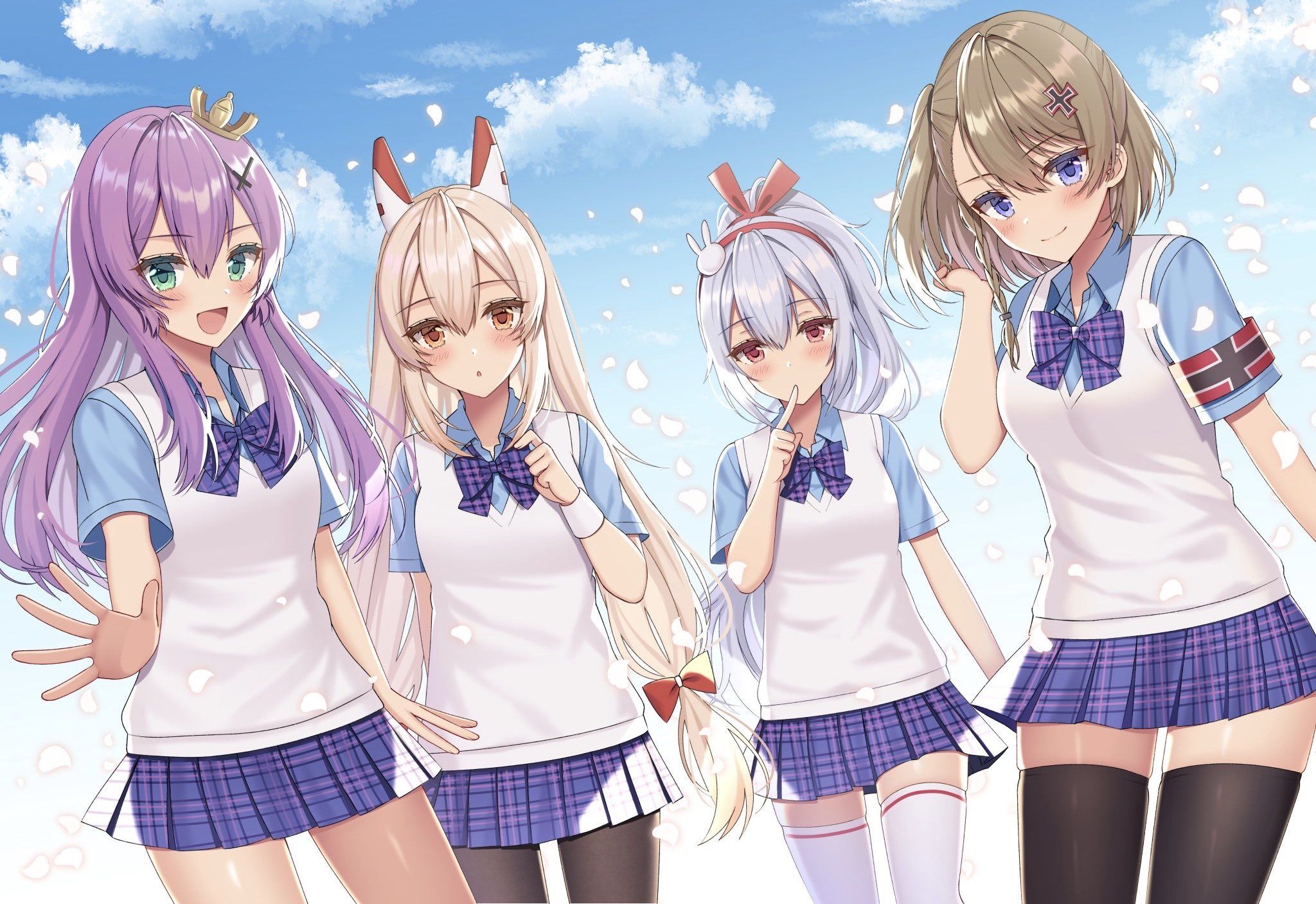 Hình ảnh nhóm bạn thân anime cute