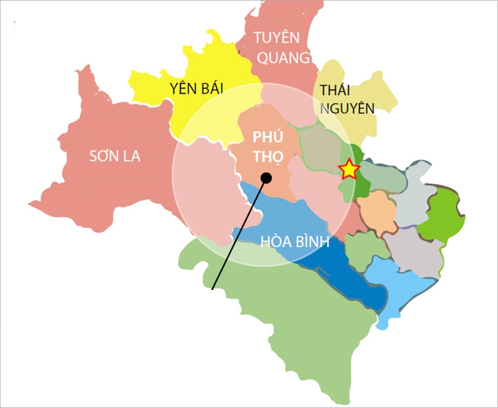 Vị trí địa lý tỉnh Phú Thọ