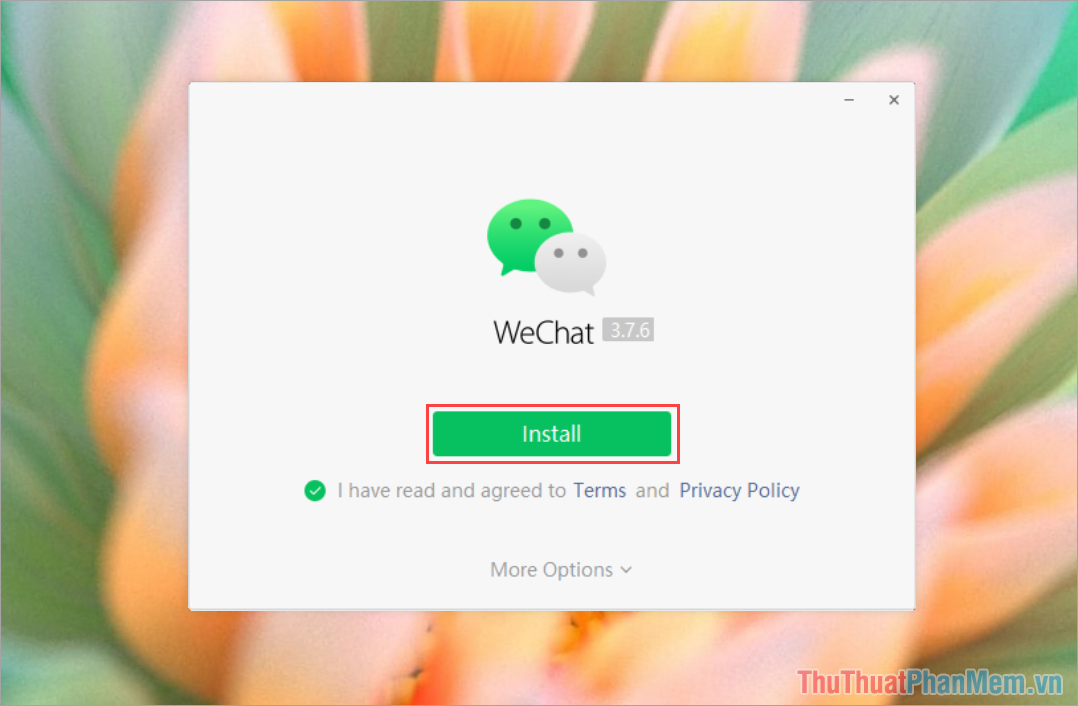 Đánh dấu vào mục I have read and agreed to Terms and Privacy Policy
