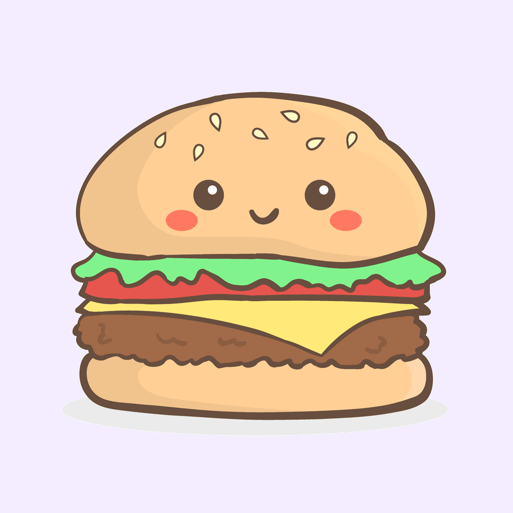 Hình Hamburger chibi cute