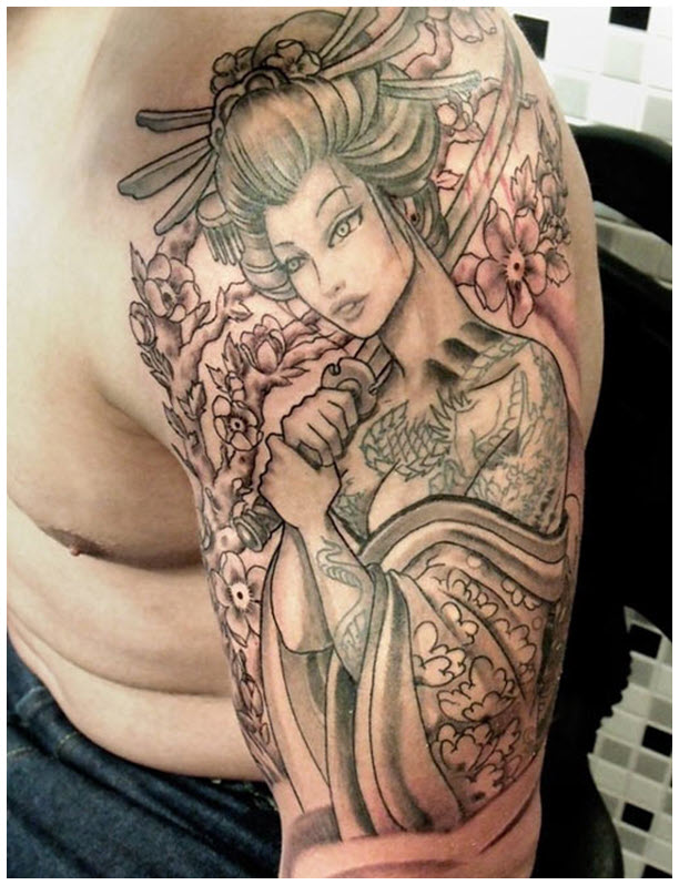 Girl Geisha tattoo