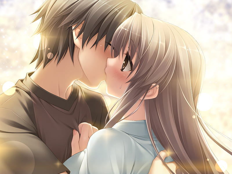 Hình ảnh cặp đôi hôn nhau anime