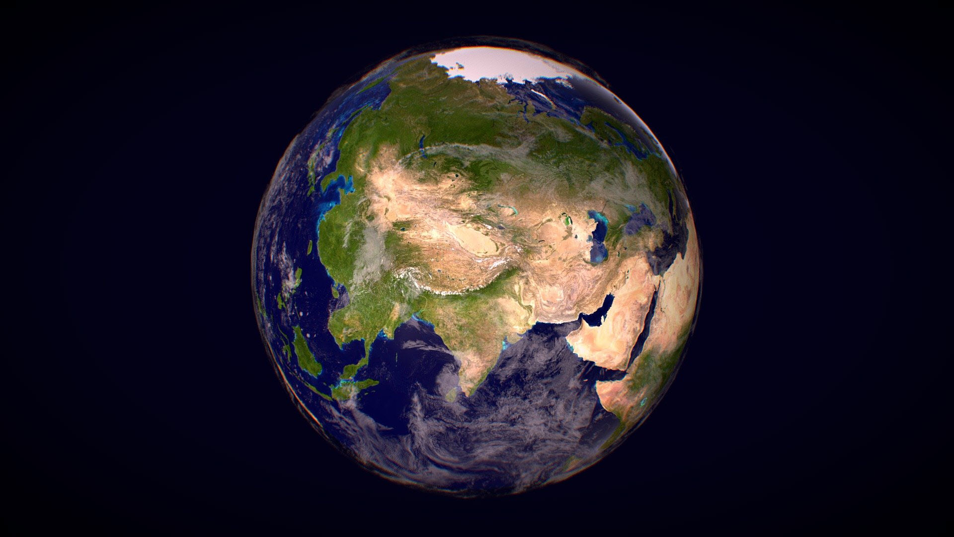 Hình ảnh trái đất 3d được chụp từ vệ tinh