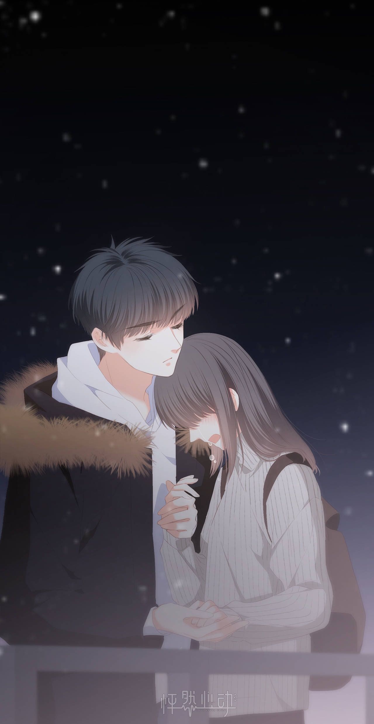 Hình nền điện thoại 4k ảnh anime cặp đôi yêu nhau