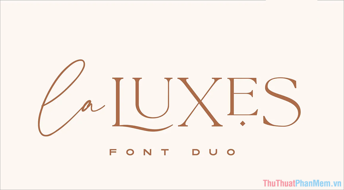 Font chữ có chân Serif La Luxes sang trọng