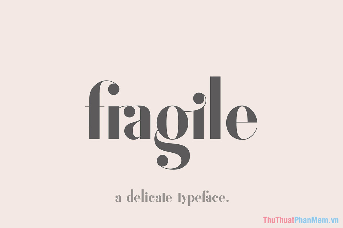 Font chữ Fragile không chân hiện đại tuyệt đẹp