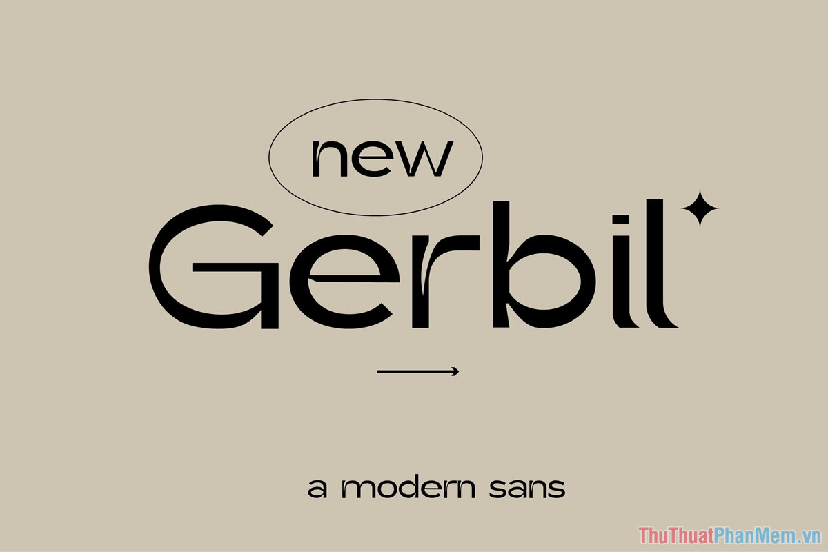 Font chữ không chân Gerbil hiện đại