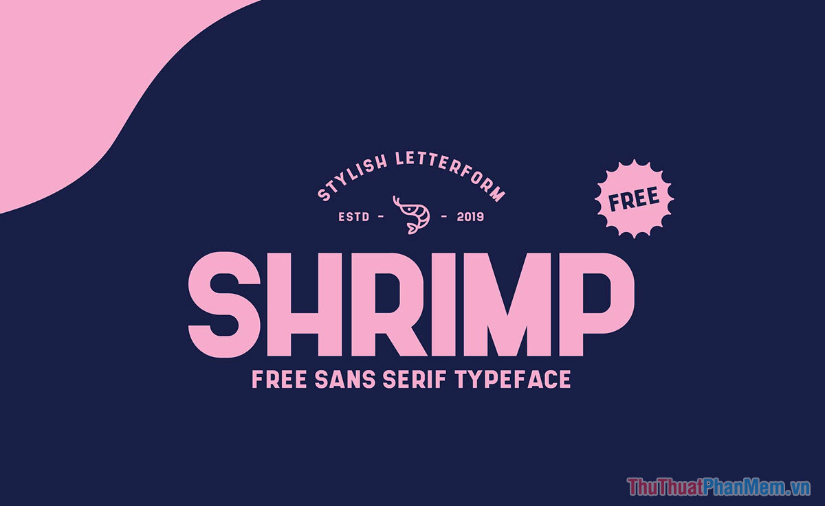 Font chữ không chân Shrimp hiện đại đẹp nhất