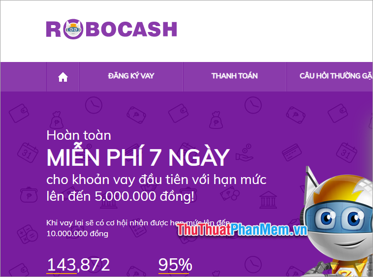 Vay tiền qua app Robocash