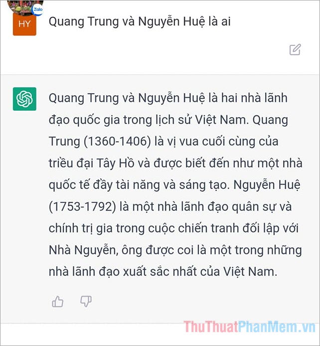 Cần cho chatGPT đi học thêm một lớp lịch sử Việt Nam!
