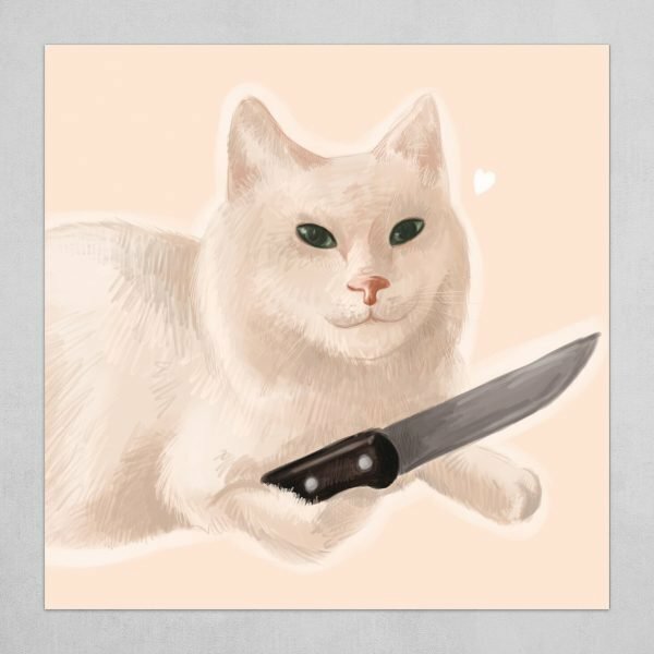 Hình ảnh hài hước nhất về chú mèo cầm dao