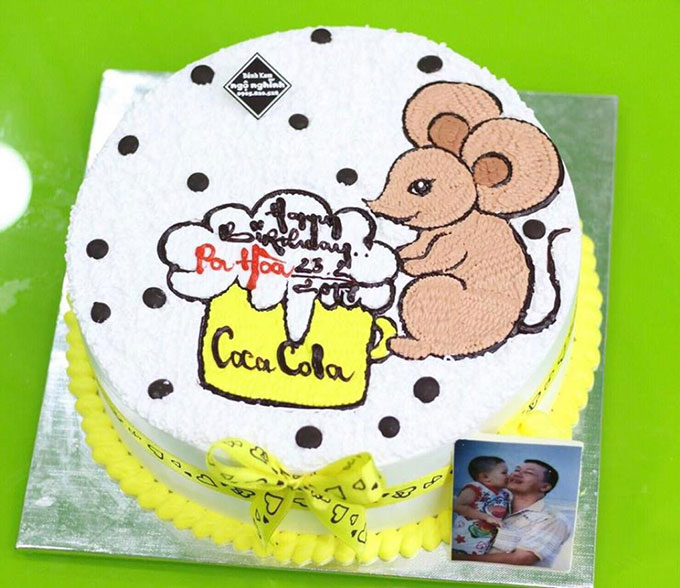 Mẫu bánh sinh nhật con chuột cực dễ thương