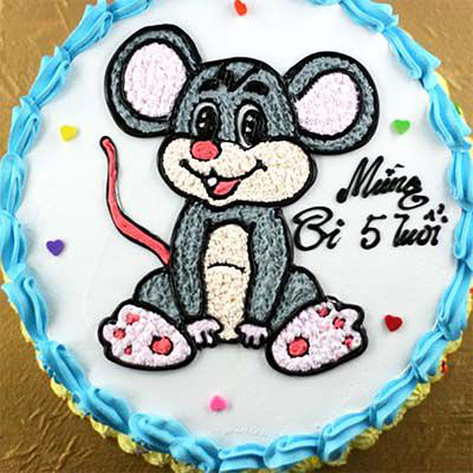 Mẫu bánh sinh nhật con chuột