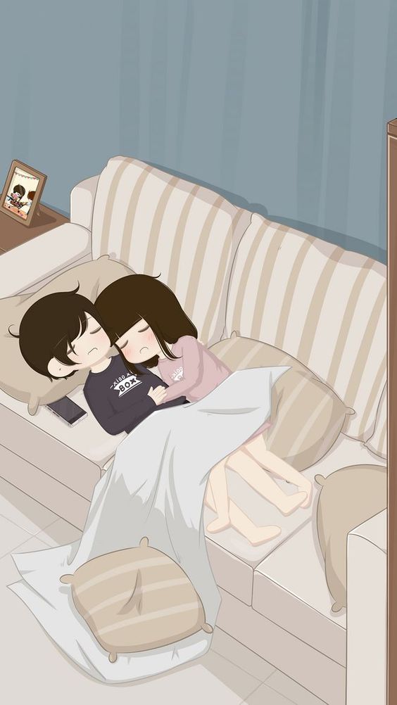 Hình ảnh ôm bạn trai ngủ lãng mạn