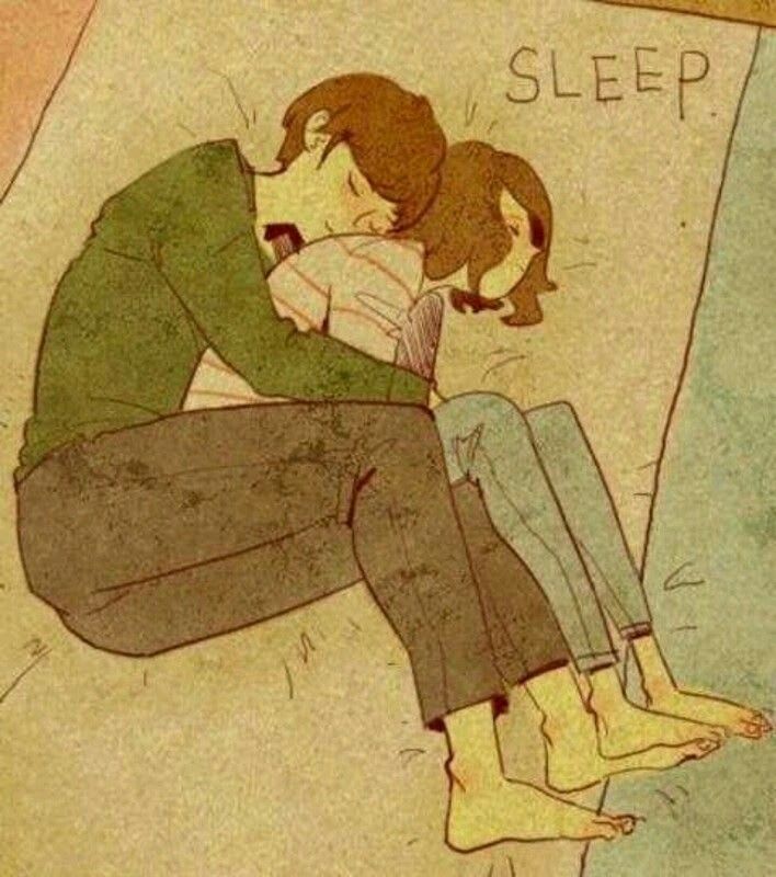 Ảnh ôm người yêu đang ngủ dễ thương